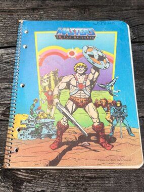 RARE Vintage 1983 Mattel He-Man Masters Of Universe Book Spiral Notebook KMART